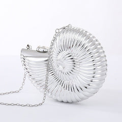 Ladies New Conch Fashion Clutch Conch Silver
