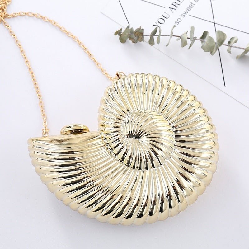 Ladies New Conch Fashion Clutch Conch Gold