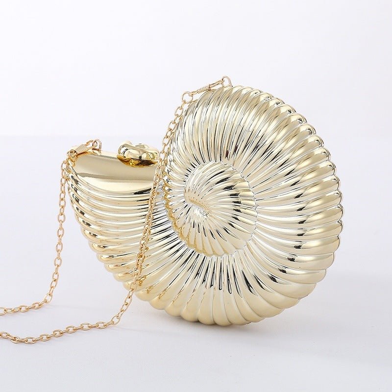 Ladies New Conch Fashion Clutch Conch Gold