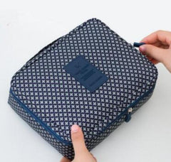 Lady Grace Premium Travel Clutch Makeup Organizer Blue star