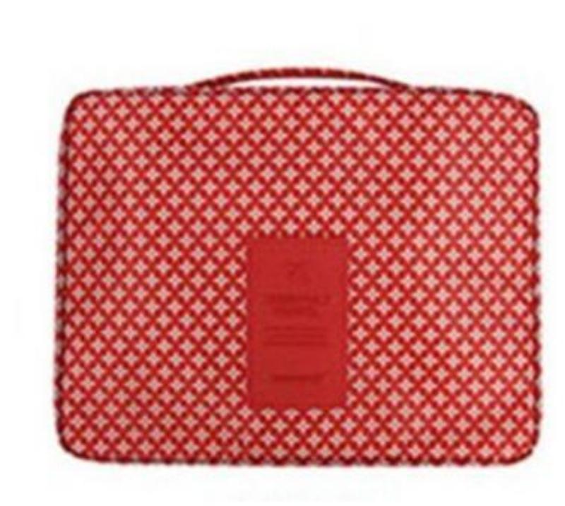 Lady Grace Premium Travel Clutch Makeup Organizer Red star