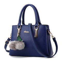 Lady Shoulder Diagonal Clutch Handbag Dark Blue
