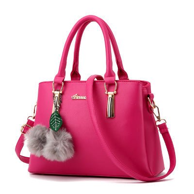 Lady Shoulder Diagonal Clutch Handbag Rose Red