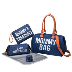 Large Capacity Mommy Bag Set - Three - Piece Multifunctional Dark Blue