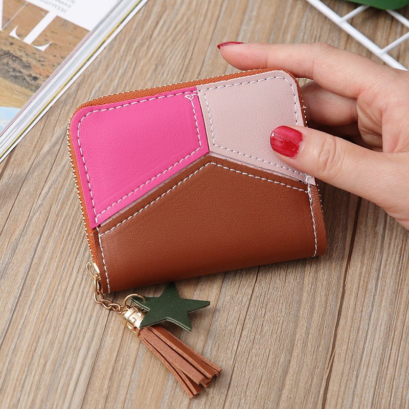 Leather Bag Clutch: Women's Wallet for Ladies and Girls Brown