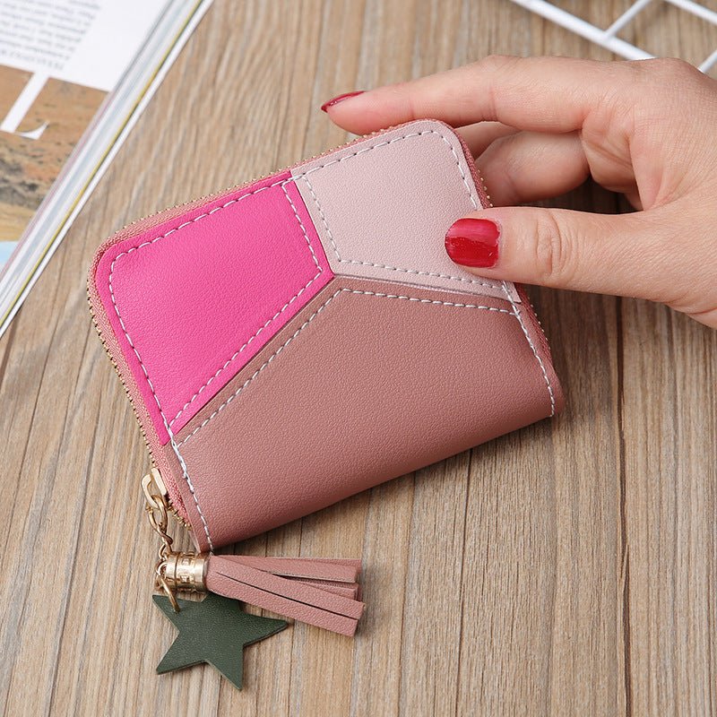 Leather Bag Clutch: Women's Wallet for Ladies and Girls Rubber powder