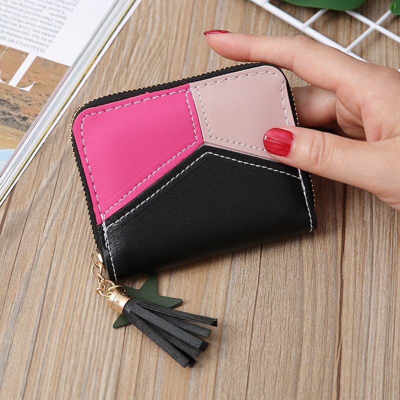 Leather Bag Clutch: Women's Wallet for Ladies and Girls Black