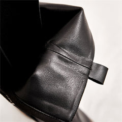 Leather boots Martin boots Black