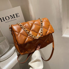 Leisure Feeling Female Crossbody Small Square Bag Bronze