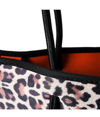 Leopard Print Printed Black Portable Beach Bag Leisure Travel 104color