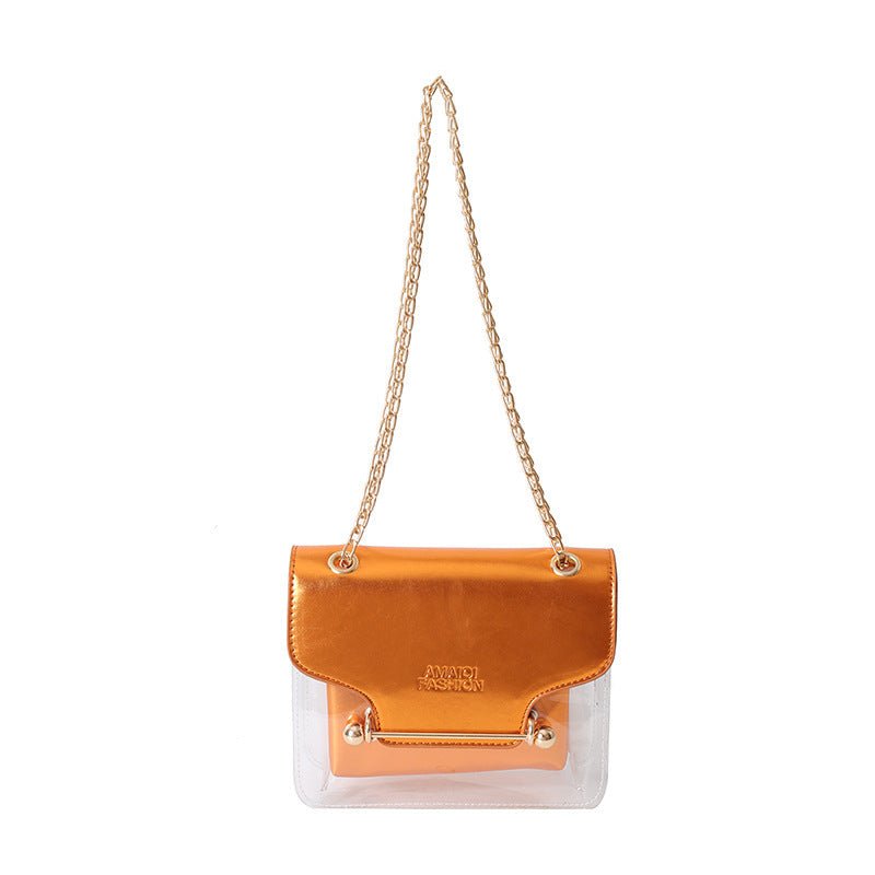 Letter Contrast Color Mother Shoulder Messenger Bag Orange