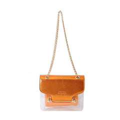 Letter Contrast Color Mother Shoulder Messenger Bag Orange