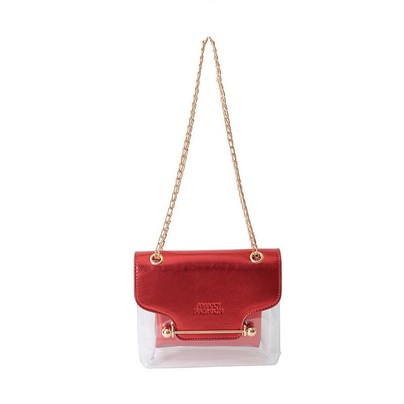 Letter Contrast Color Mother Shoulder Messenger Bag Red