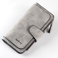 Long buckle ladies clutch wallet Grey