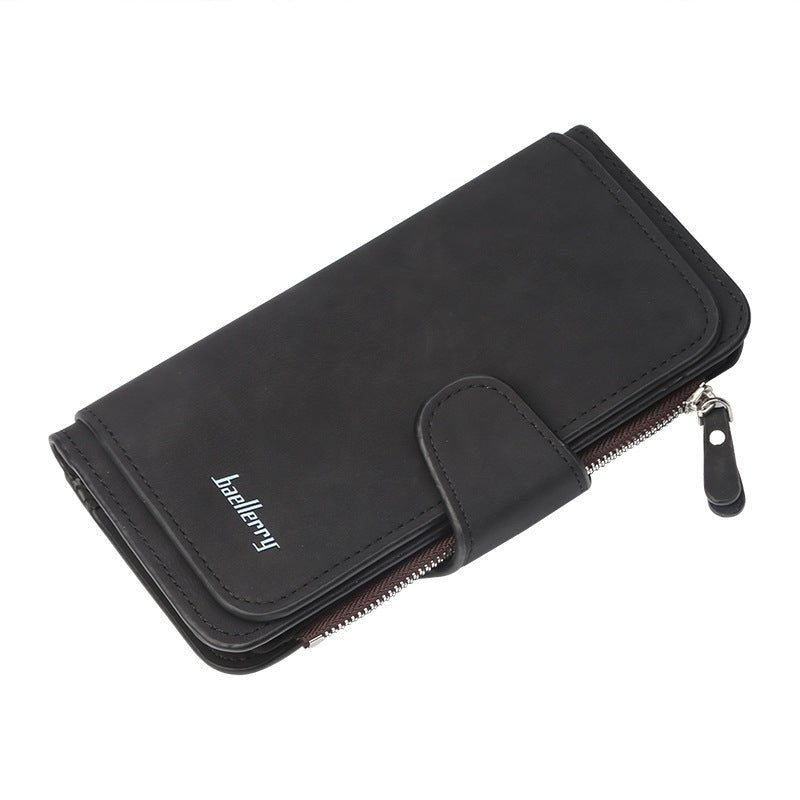 Long buckle ladies clutch wallet Black