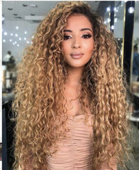 Long Curly African Hair Wig Gradient