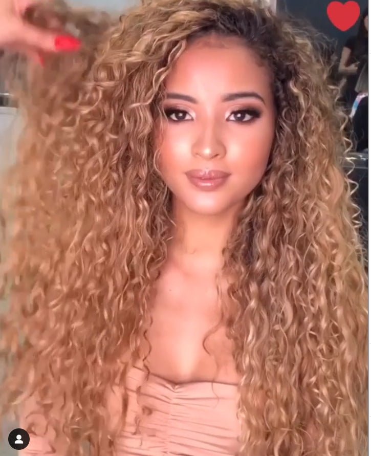 Long Curly African Hair Wig Gradient