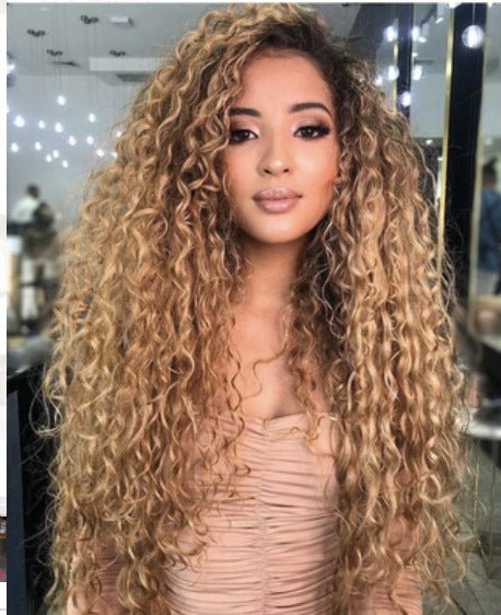 Long Curly African Hair Wig Gradient