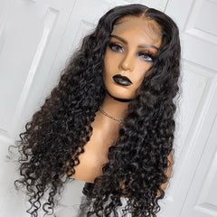 Long Hair Sets with Small Curly Human Hair Wig 8inch