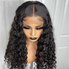 Long Hair Sets with Small Curly Human Hair Wig 8inch