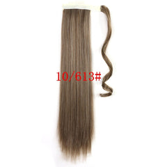 Long Straight Synthetic Wrap Around Clip - In Ponytail Wig F