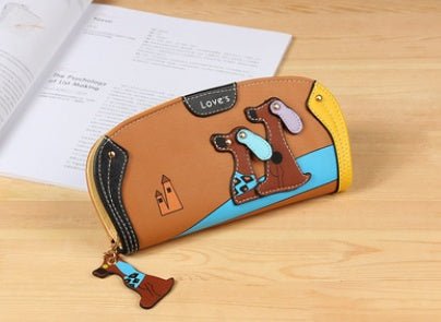Long stylish clutch purse for ladies Coffee