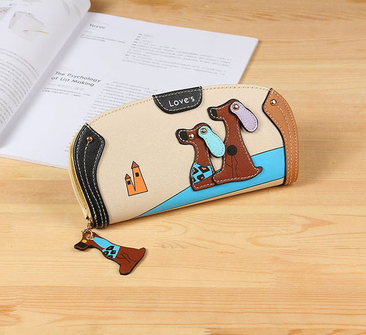 Long stylish clutch purse for ladies Khaki