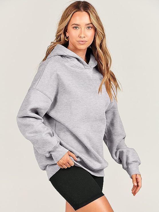 Loose Hooded Sweater Women's Sports And Leisure Floral Gray