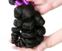 Loose Wave Virgin Weave with Bangs 8inch