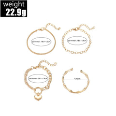 Love Bamboo Bracelet Set - Personalized Fashion 4 - piece Sku7485