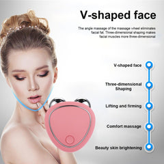 Luminous Essence Micro Current Beauty Face Massager Roller Elegance Pink