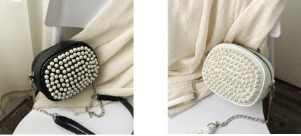 Luxury Crystal Clutch Shoulder Bag White