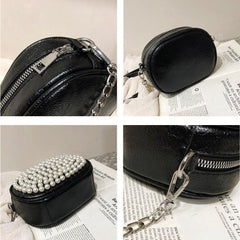 Luxury Crystal Clutch Shoulder Bag White