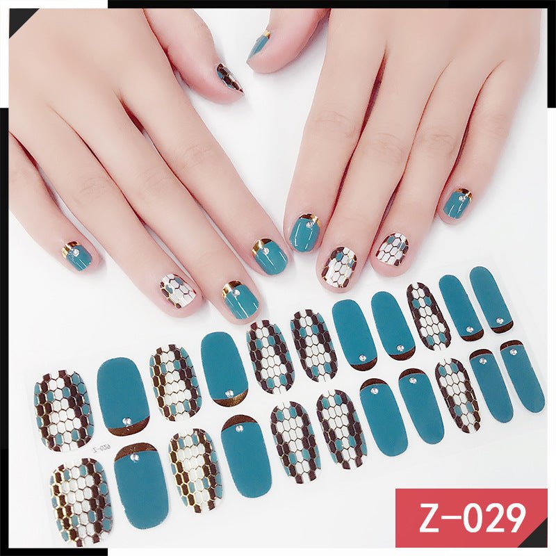 Luxury Nail Polish Stickers: High - End Nail Art Adhesive Decals Z029