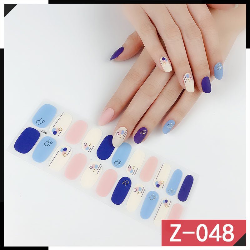 Luxury Nail Polish Stickers: High - End Nail Art Adhesive Decals Z048