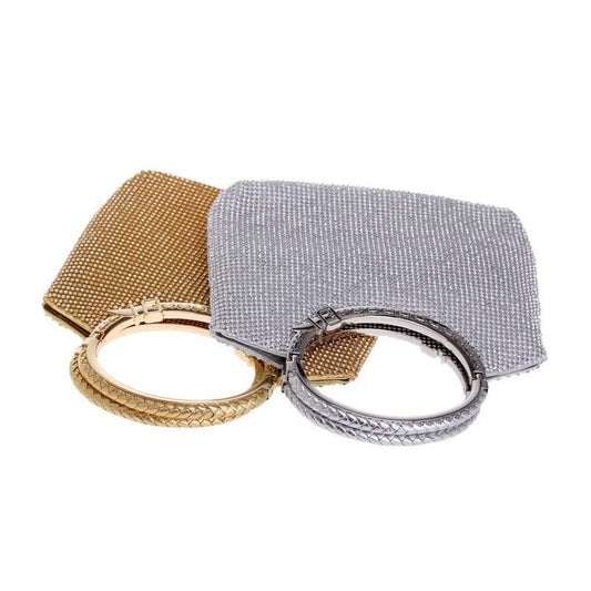 Luxury Rhinestone Clutch - Elegant Banquet & Evening Bag for Women Silver