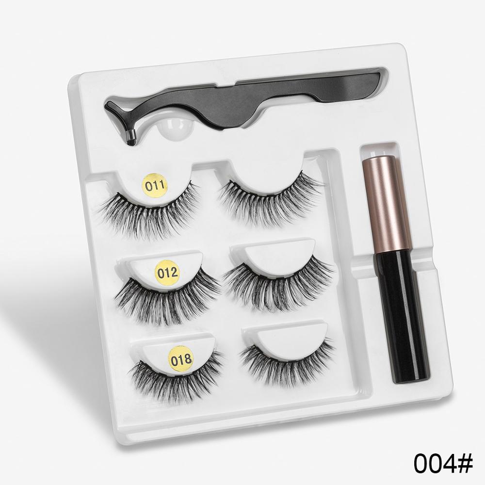 Magnetic Eyelashes Kit: Reusable Magnetic False Eyelashes Set 004