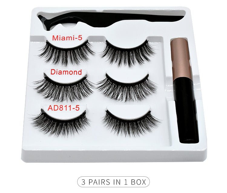 Magnetic Eyelashes Kit: Reusable Magnetic False Eyelashes Set 001