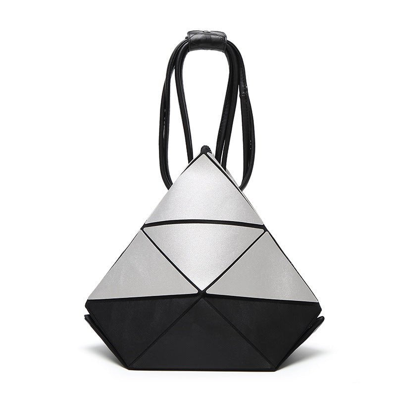 Matte Clutch Handbag - Eco - Friendly Leisure Variety Matte silver with black