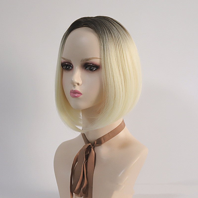 Medium Split Short Bob Gradient Women's Wig Picture color 8219RT