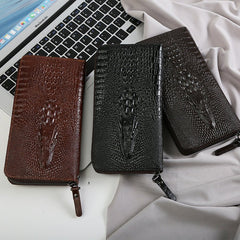 Men's Casual Leather Clutch Bag Brown