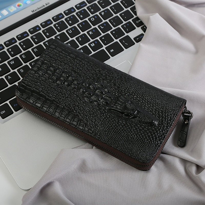 Men's Casual Leather Clutch Bag Brown