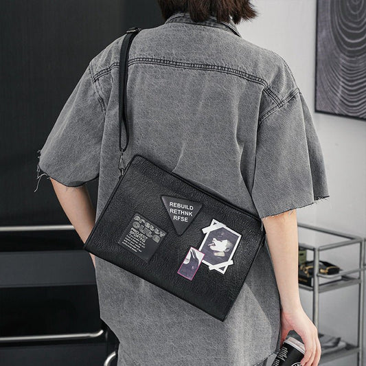 Men's Casual Street Clutch Bag Black