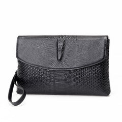Men's High - grade Envelope Men's Clutch Black