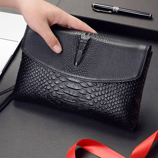 Men's High - grade Envelope Men's Clutch Black