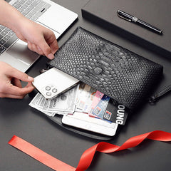Men's High - grade Envelope Men's Clutch Black