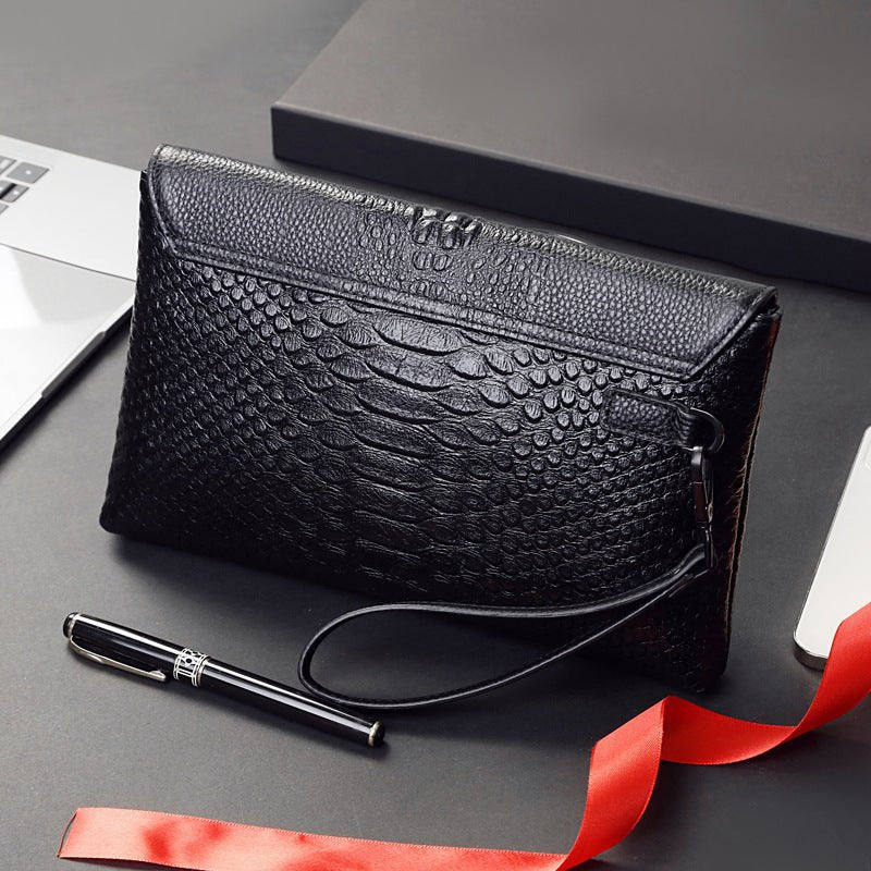 Men's High - grade Envelope Men's Clutch Black