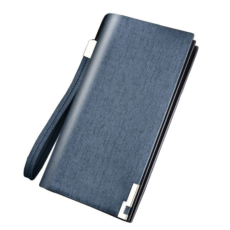 Men's Long Zipper Wallet Clutch Wholesale Clutch Blue