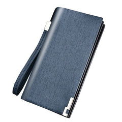 Men's Long Zipper Wallet Clutch Wholesale Clutch Blue