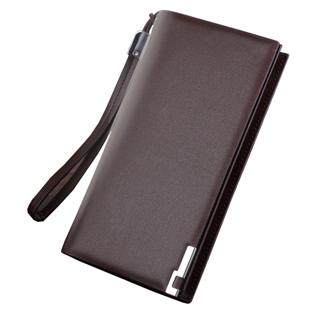 Men's Long Zipper Wallet Clutch Wholesale Clutch Unmarked brown